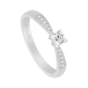 Anillo Miloro con laterales. Diamantes naturales 25 pts.
