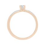 Anillo Miloro con laterales. Diamantes naturales 25 pts.