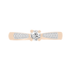 Anillo Miloro con laterales. Diamantes naturales 25 pts.