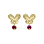 Flutur Earrings with Gem