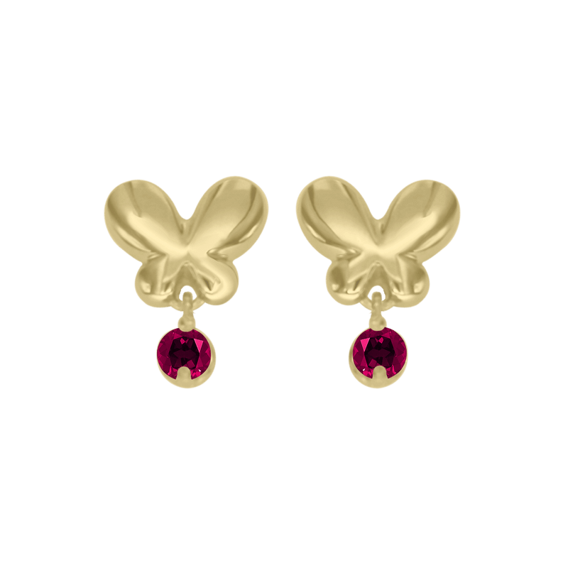 Flutur Earrings with Gem