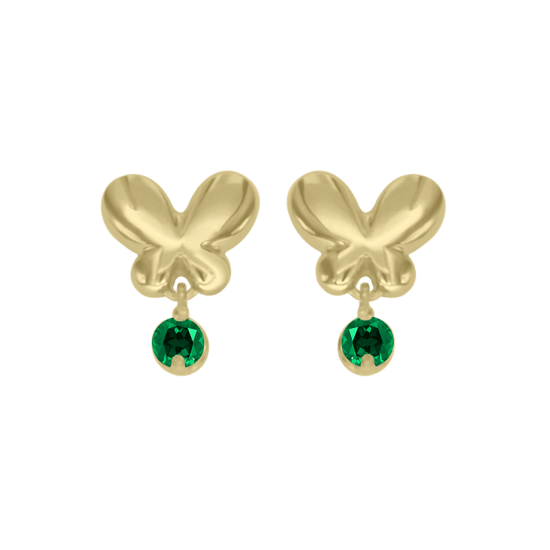 Flutur Earrings with Gem
