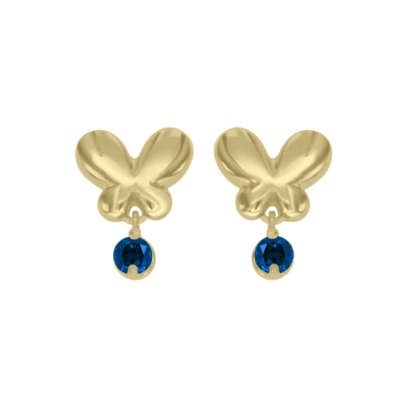 Flutur Earrings with Gem