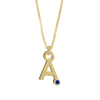 Gardenia Chain Pendant with Gem