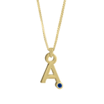 Gardenia Chain Pendant with Gem