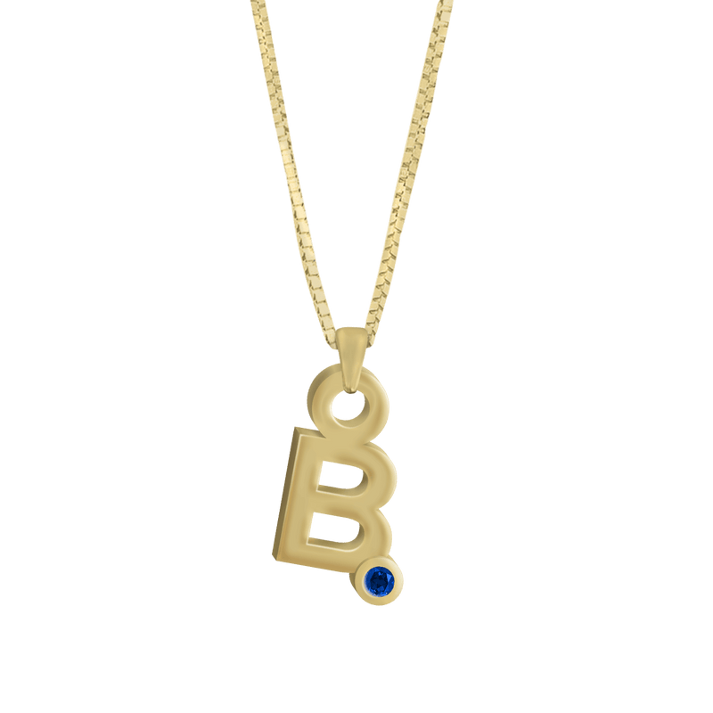 Gardenia Chain Pendant with Gem