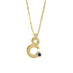 Gardenia Chain Pendant with Gem