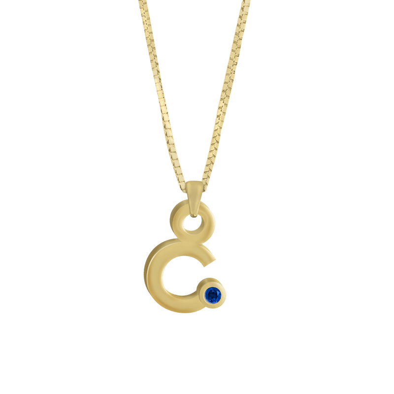 Gardenia Chain Pendant with Gem