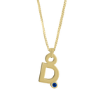 Gardenia Chain Pendant with Gem