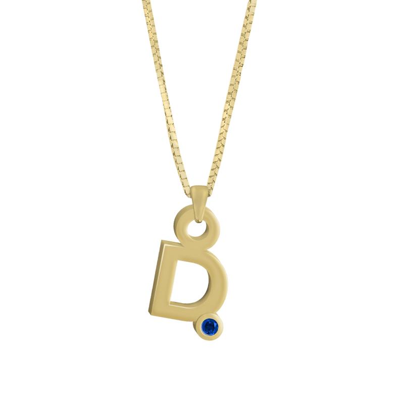 Gardenia Chain Pendant with Gem