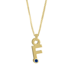 Gardenia Chain Pendant with Gem