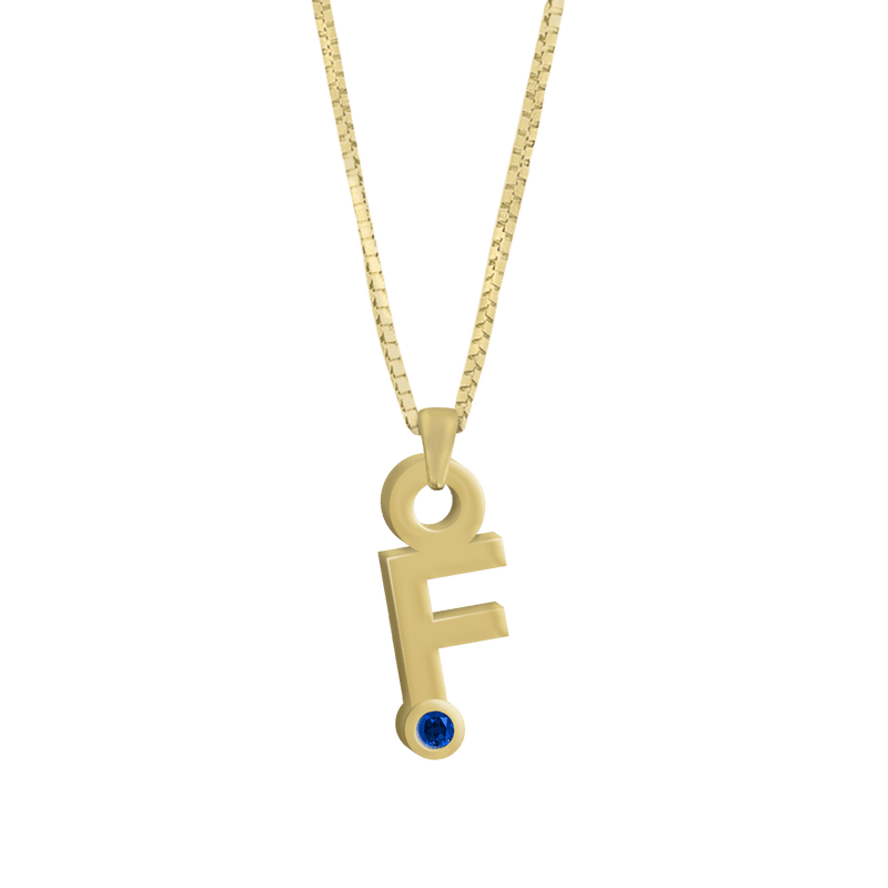 Gardenia Chain Pendant with Gem