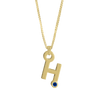 Gardenia Chain Pendant with Gem