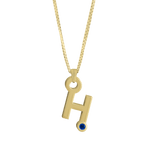 Gardenia Chain Pendant with Gem