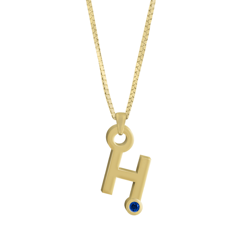 Gardenia Chain Pendant with Gem