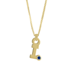 Gardenia Chain Pendant with Gem