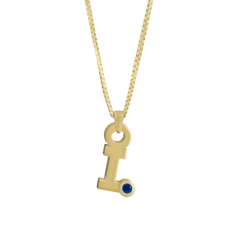 Gardenia Chain Pendant with Gem