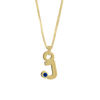 Gardenia Chain Pendant with Gem