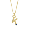 Gardenia Chain Pendant with Gem