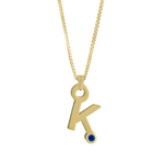 Gardenia Chain Pendant with Gem