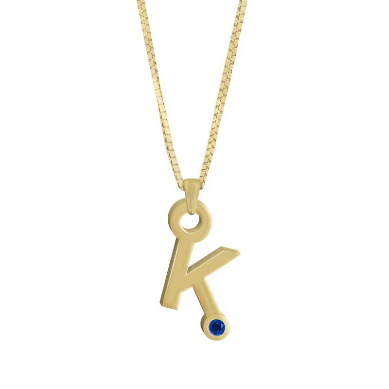 Gardenia Chain Pendant with Gem