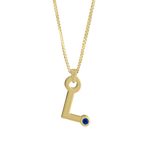 Gardenia Chain Pendant with Gem