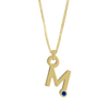 Gardenia Chain Pendant with Gem