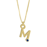 Gardenia Chain Pendant with Gem