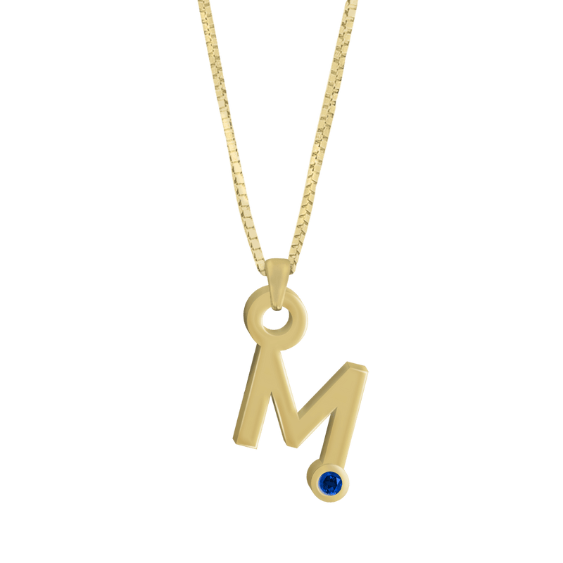 Gardenia Chain Pendant with Gem