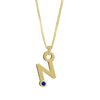 Gardenia Chain Pendant with Gem