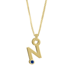 Gardenia Chain Pendant with Gem