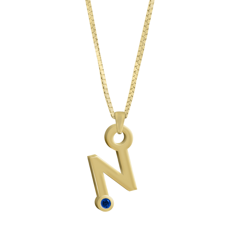 Gardenia Chain Pendant with Gem