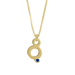 Gardenia Chain Pendant with Gem