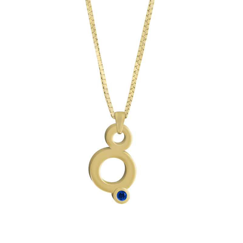 Gardenia Chain Pendant with Gem