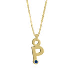 Gardenia Chain Pendant with Gem