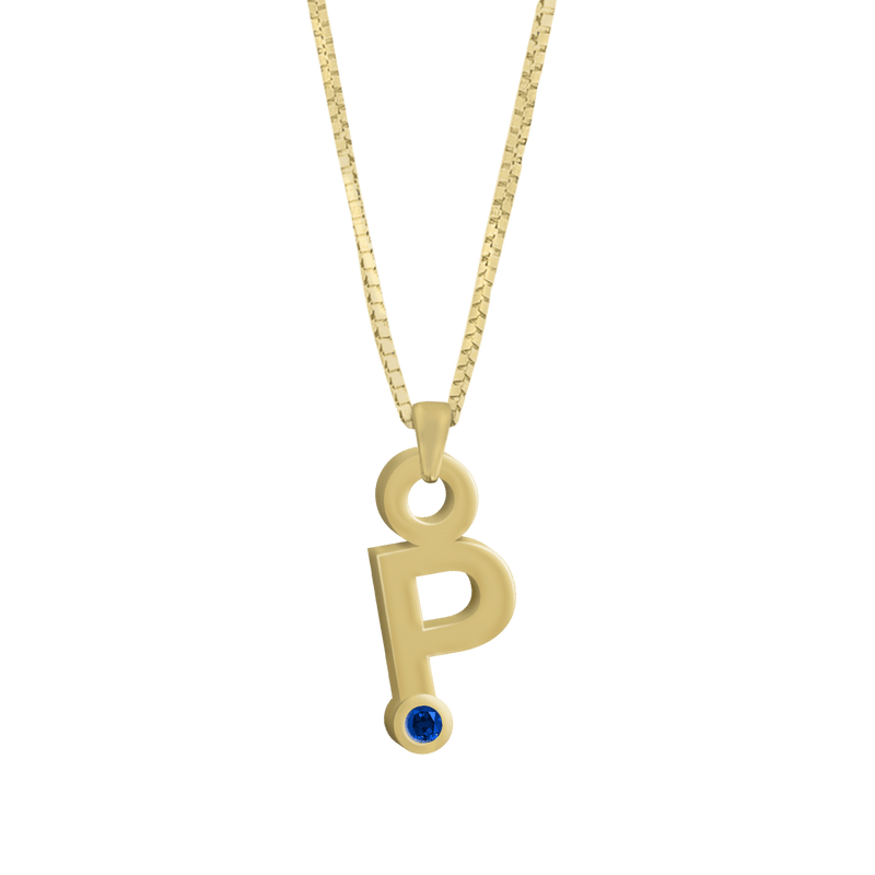 Gardenia Chain Pendant with Gem