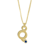 Gardenia Chain Pendant with Gem