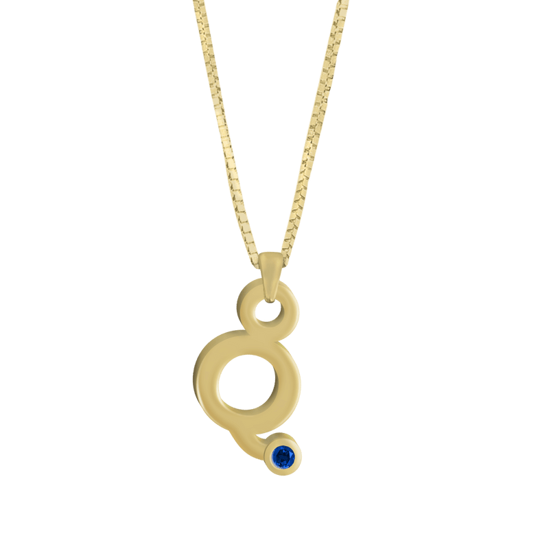 Gardenia Chain Pendant with Gem