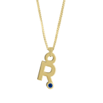 Gardenia Chain Pendant with Gem