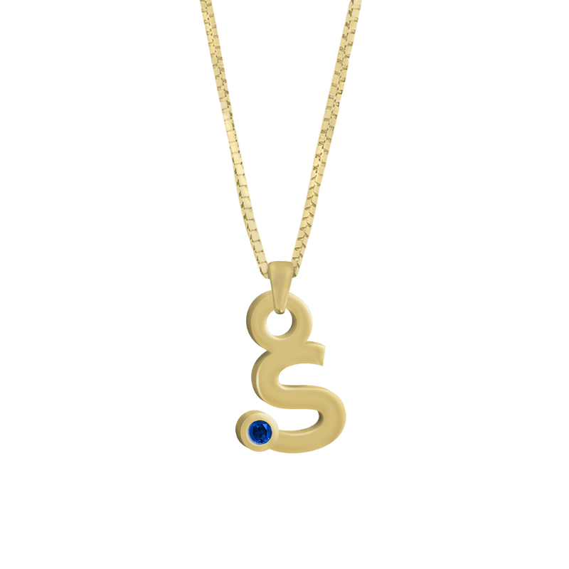 Gardenia Chain Pendant with Gem