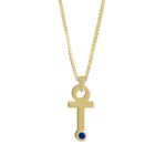 Gardenia Chain Pendant with Gem