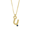 Gardenia Chain Pendant with Gem