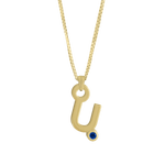 Gardenia Chain Pendant with Gem