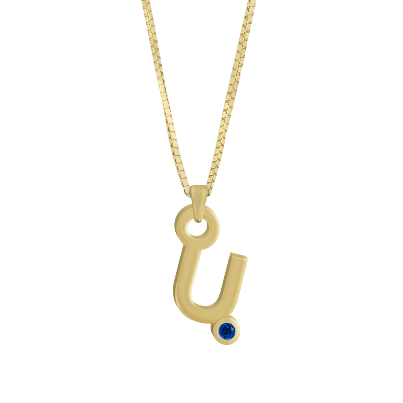 Gardenia Chain Pendant with Gem