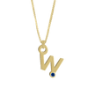 Gardenia Chain Pendant with Gem