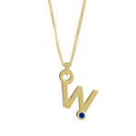 Gardenia Chain Pendant with Gem