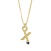 Gardenia Chain Pendant with Gem