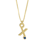 Gardenia Chain Pendant with Gem