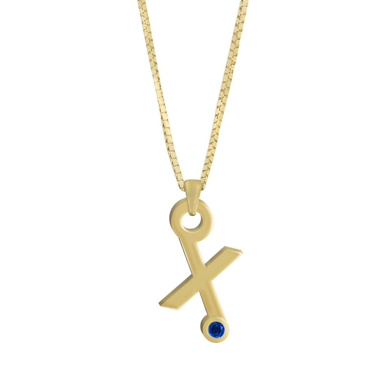 Gardenia Chain Pendant with Gem