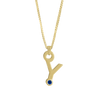 Gardenia Chain Pendant with Gem